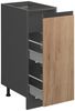 Apothekerschrank R-Line Goldkraft Eiche 30 cm J-Shape AP Marmor Vicco Bild 4