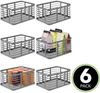 mDesign Allzweckkorb Aufbewahrung Drahtkorb Organizer 6er-Set Metall Grau Bild 4