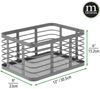 mDesign Allzweckkorb Aufbewahrung Drahtkorb Organizer 6er-Set Metall Grau Bild 2
