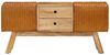 vidaXL Bock-Sitzbank Braun 107cm Echtes Ziegenleder & Massivholz Mango 342211 Bild 3