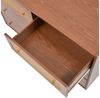 BlingBin Schubkastenkommode Kommode mit 6 Schubladen Nussbaum Schrank Highboard Höhe 90cm Bild 2