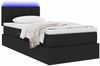 vidaXL Bett mit Stauraum und LED mit LED Schwarz 90 x 200 cm Stoff 3371120 Bild 3