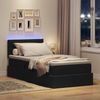vidaXL Bett mit Stauraum und LED mit LED Schwarz 90 x 200 cm Stoff 3371120 Bild 5