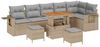 vidaXL Gartensofa-set 9 pcs Beige Poly-Rattan 3361767 Bild 2