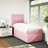 vidaXL Boxspringbett mit Matratze Rosa 100x200 cm Samt 3290833 Bild 3
