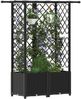 vidaXL Hochbeet mit Rankgitter und Dach Schwarz 124 x 40 x 136 cm PP 42032548 Bild 3