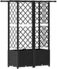 vidaXL Hochbeet mit Rankgitter und Dach Schwarz 124 x 40 x 136 cm PP 42032548 Bild 5