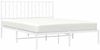 Doppelbett, Bettgestell Modernen mit Kopfteil Metall Weiß 140x200 cm d717e Bild 3