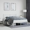 Doppelbett, Bettgestell Modernen mit Kopfteil Metall Weiß 140x200 cm d717e Bild 2