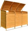 Mülltonnenverkleidung Braun Anbaubox 2x 120L oder 240L Gartenbox Zinkdach Holz Bild 3