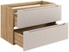 Badmöbel Set 5-tlg Badezimmerset LAXY Eiche Beige Schrank 90cm inkl. Waschtisch Bild 2