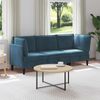 vidaXL Wohnzimmergarnitur mit Kissen mit Speicher 3 pcs Blau Samt 3413768 Bild 1