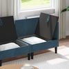 vidaXL Wohnzimmergarnitur mit Kissen mit Speicher 3 pcs Blau Samt 3413768 Bild 3