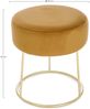 Hocker Clarissa in Samt-Optik, Gelb, 35 x 35 x 40 cm Bild 2
