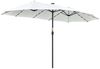 Outsunny Sonnenschirm Gartenschirm, Marktschirm, Terrassenschirm, LxB: 450x265 cm, Doppelsonnenschirm, Regenschirm, für Garten, Balkon, Schwarz+Weiß Bild 2