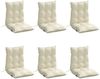 vidaXL Niedriglehner-Auflagen 6 Stk. Creme Oxford-Gewebe 377679 Bild 3