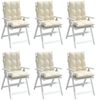 vidaXL Niedriglehner-Auflagen 6 Stk. Creme Oxford-Gewebe 377679 Bild 4