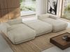 XXL Wohnlandschaft RINA U-Form 360 cm breit, Sofa mit Schlaffunktion & DL-Mechanismus, Wellenfederung, modern freistehend - Beige Velvet Bild 4