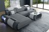 Couch Rimini L Form in Stoff - Strukturstoff - grau-weiß - Links Bild 3