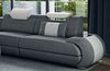 Couch Rimini L Form in Stoff - Strukturstoff - grau-weiß - Links Bild 5
