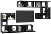 vidaXL TV-Einheiten 4 pcs Schwarz Eichen-Optik Holzwerkstoff 3393493 Bild 3