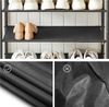 Vasagle Schuhregal, schmal, Metall/Polyestergewebe vintagebraun-schwarz, 75 x 30 x 91 cm Bild 4