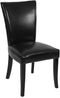 6er-Set Esszimmerstuhl Chesterfield, Stuhl Küchenstuhl, Nieten FSC®-zertifiziert ~ Kunstleder, schwarz, dunkle Beine Bild 2