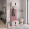 Garderoben-Set Napoli Version 5: Schuhschrank mit Polsterpaneelen, Hängeschrank für Flur und Eingangsbereich (Cashmere/Trinity 23), 225 x 40 x 70 cm Bild 4