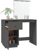 Schminktisch 95 x 50 x 134 cm Massivholz Kiefer Grau Bild 5