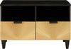 vidaXL TV-Schränk Schwarz und Gold 70 x 33 x 46 cm Holzwerkstoff 4017829 Bild 3