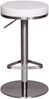 Wohnling Barhocker Edelstahl höhenverstellbare Sitzhöhe 57 - 82 cm weiß Bild 2