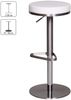 Wohnling Barhocker Edelstahl höhenverstellbare Sitzhöhe 57 - 82 cm weiß Bild 5