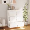 vidaXL Sideboards 2 Stk. Weiß 32x34x75 cm Massivholz Kiefer 813368 Bild 3