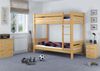 Erst-Holz Etagenbett mit waagrechten Balken, Kiefer, Natur 80x220 cm Bett, Rollroste Bild 5