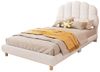 REDOM Polsterbett Kinderbett, Plush, niedliches Kopfteil (90*200cm, Flachbett 90x200cm), ohne Matratze Bild 4