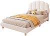 REDOM Polsterbett Kinderbett, Plush, niedliches Kopfteil (90*200cm, Flachbett 90x200cm), ohne Matratze Bild 5
