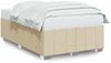 vidaXL Bettgestell ohne Matratze Creme 120x200 cm Stoff 3284830 Bild 2