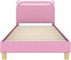 vidaXL Kinderbettgestell mit Kopfteil Rosa 80 x 200 cm Stoff 42011217 Bild 5