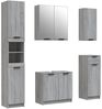 vidaXL 5-tlg. Badmöbel-Set Grau Sonoma-Eiche Holzwerkstoff 3115858 Bild 2