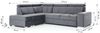 Ecksofa Schlafsofa NOLAN inkl. USB in Stoff Monolith Blaugrau Ottomane Rechts Bild 3