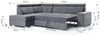 Ecksofa Schlafsofa NOLAN inkl. USB in Stoff Monolith Blaugrau Ottomane Rechts Bild 4