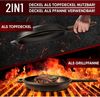 2in1 Casserole 3,6 l aus Gusseisen – Topf & Pfanne in einem, mit Ledergriff & Ringreiniger, eingebrannt, für Induktion, Grill & Backofen Bild 2