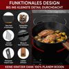 2in1 Casserole 3,6 l aus Gusseisen – Topf & Pfanne in einem, mit Ledergriff & Ringreiniger, eingebrannt, für Induktion, Grill & Backofen Bild 4