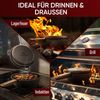 2in1 Casserole 3,6 l aus Gusseisen – Topf & Pfanne in einem, mit Ledergriff & Ringreiniger, eingebrannt, für Induktion, Grill & Backofen Bild 5