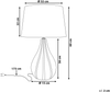 'Santee' Tischlampe Schwarz geschwungener Porzellanfuß Stoffschirm langes Kabel mit Schalter Modern Glamourös Bild 2