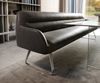 Esszimmerbank Taya-Flex 300 cm Mikrofaser Anthrazit Vintage Kufengestell flach Edelstahl Taschenfederkern Bild 5