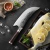 Das etwas andere Messer, Manganstahl Geschmiedet Gebogen Scharf. Hackebeil, Metzgermesser und auch Universalmesser Full Tang Butcher Knife mit Ledertasche Bild 5