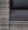 vidaXL Gartenstuhl mit Polster und Kissen Poly Rattan Grau 44161 Bild 5