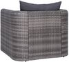 vidaXL Gartenstuhl mit Polster und Kissen Poly Rattan Grau 44161 Bild 3