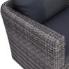 vidaXL Gartenstuhl mit Polster und Kissen Poly Rattan Grau 44161 Bild 4